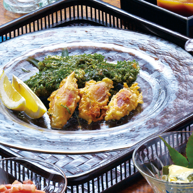 白身魚の青じそ揚げ