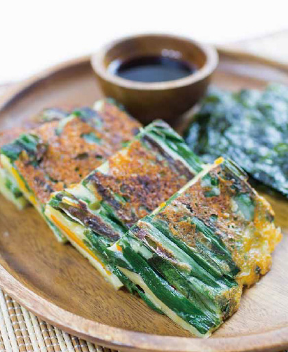 焦がしチーズの野菜チヂミ