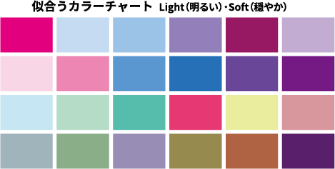似合うカラーチャート Light(明るい)・Soft(穏やか)