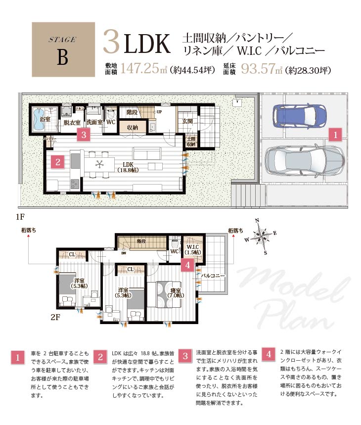 スマイルタウン名谷駅北Ⅱ　モデルプラン