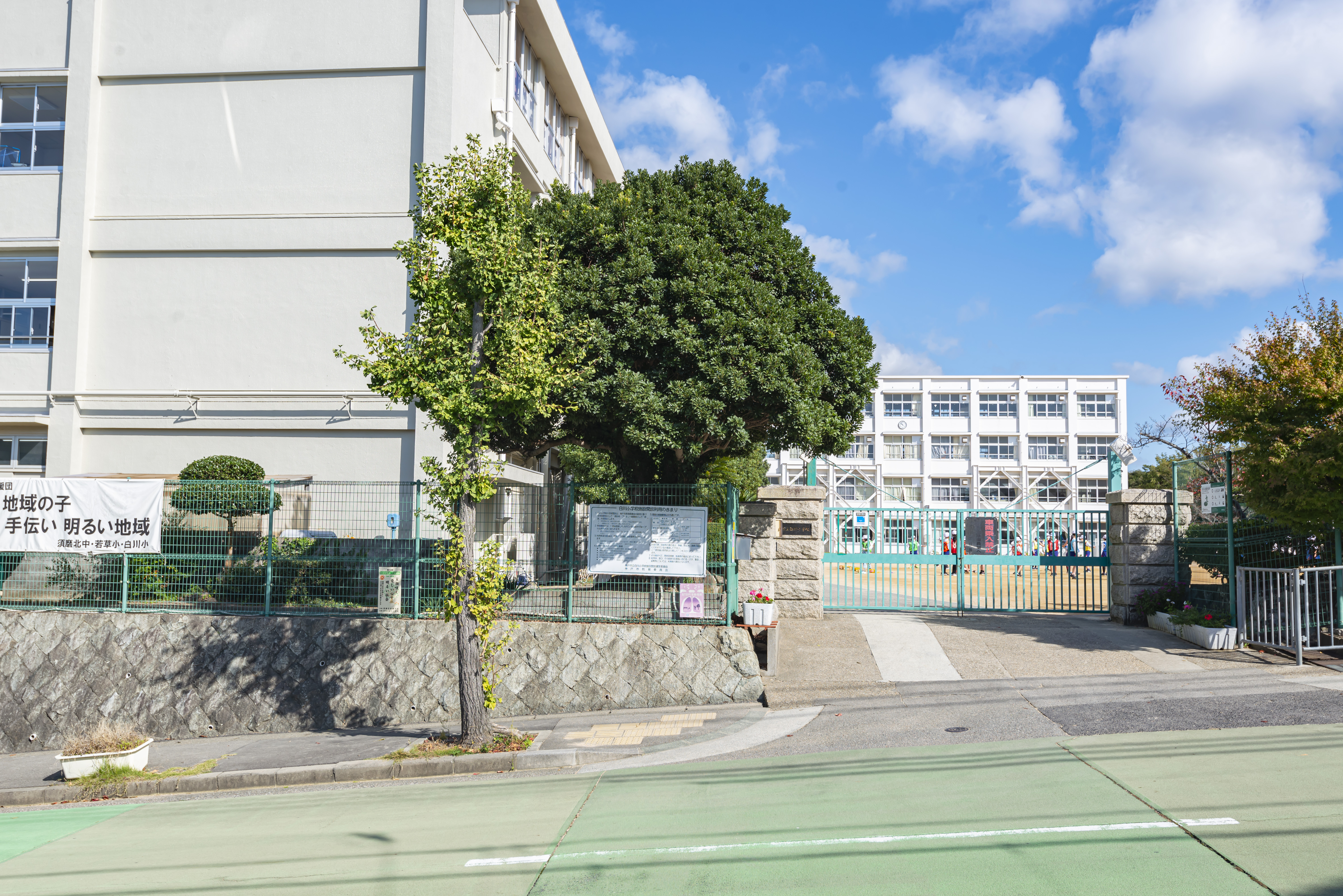 白川小学校（約550ｍ～565ｍ）